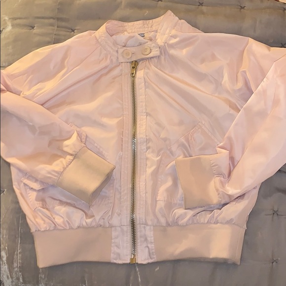 FREE PEOPLE BABY PINK NYLON SPRING BOMBER JACKET - Picture 5 of 7